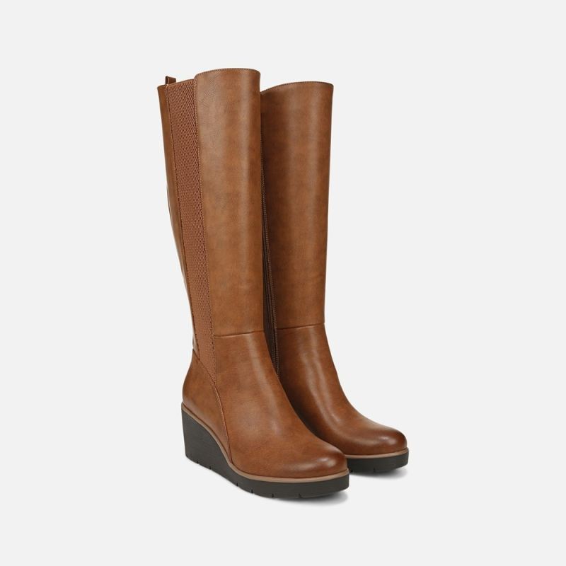 Naturalizer Women's SOUL Adrian Knee High Boot - Toffee Brown Synthetic