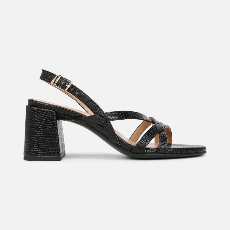 Naturalizer Women's Demi Block Heel Dress Sandal - Black Faux Leather