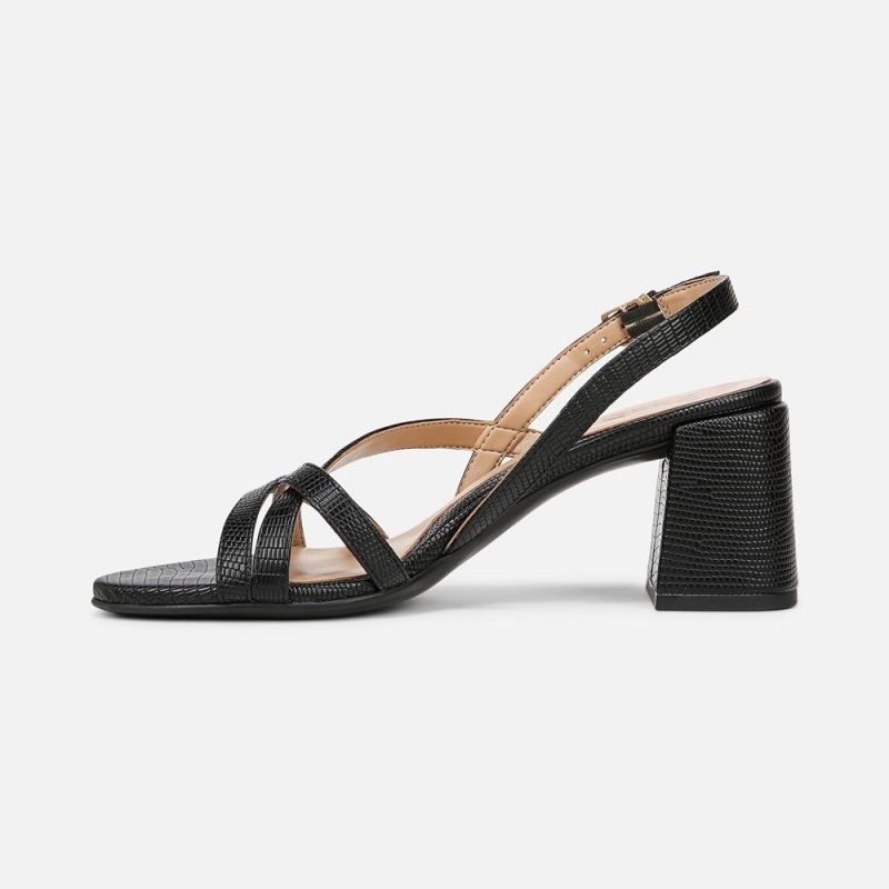 Naturalizer Women's Demi Block Heel Dress Sandal - Black Faux Leather