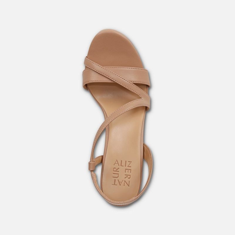 Naturalizer Women's Abby Dress Sandal - Taupe Smooth Faux Leather