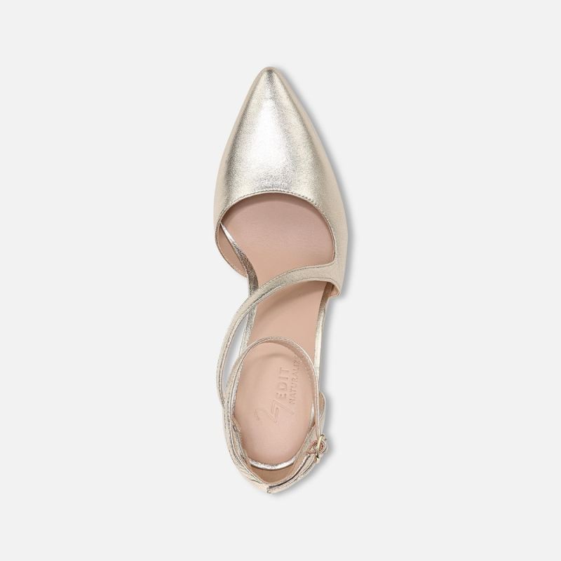 Naturalizer Women's 27 Edit Abilyn Pump - Gold Leather