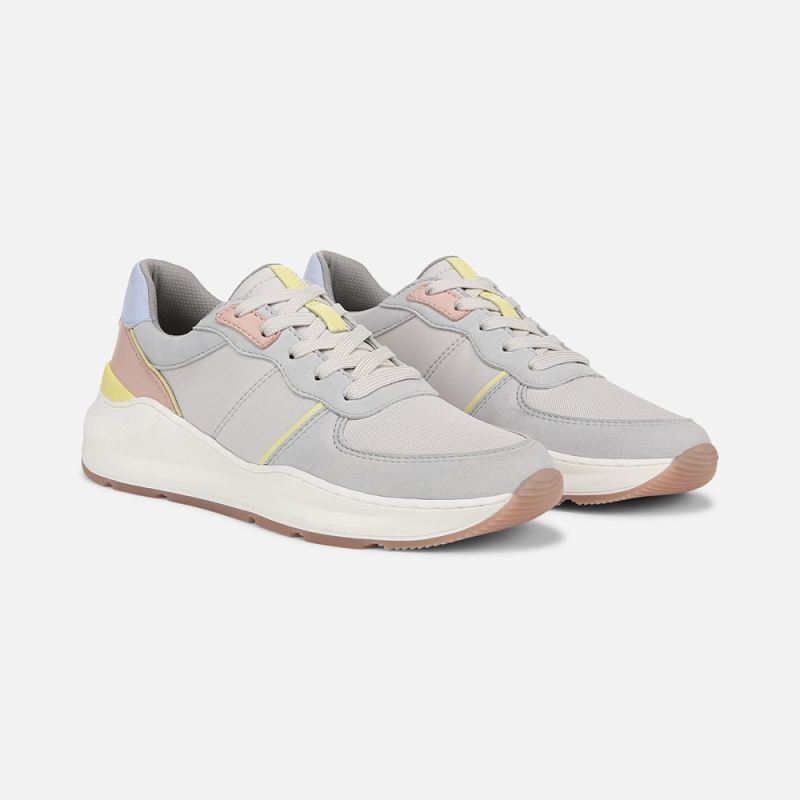 Naturalizer Women's Blossom Lace-up Sneaker - Digital Mist Grey Leather \u0026 Fabric