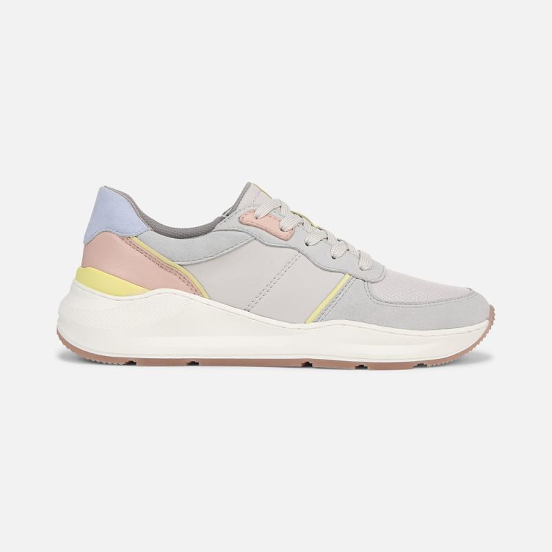 Naturalizer Women's Blossom Lace-up Sneaker - Digital Mist Grey Leather \u0026 Fabric