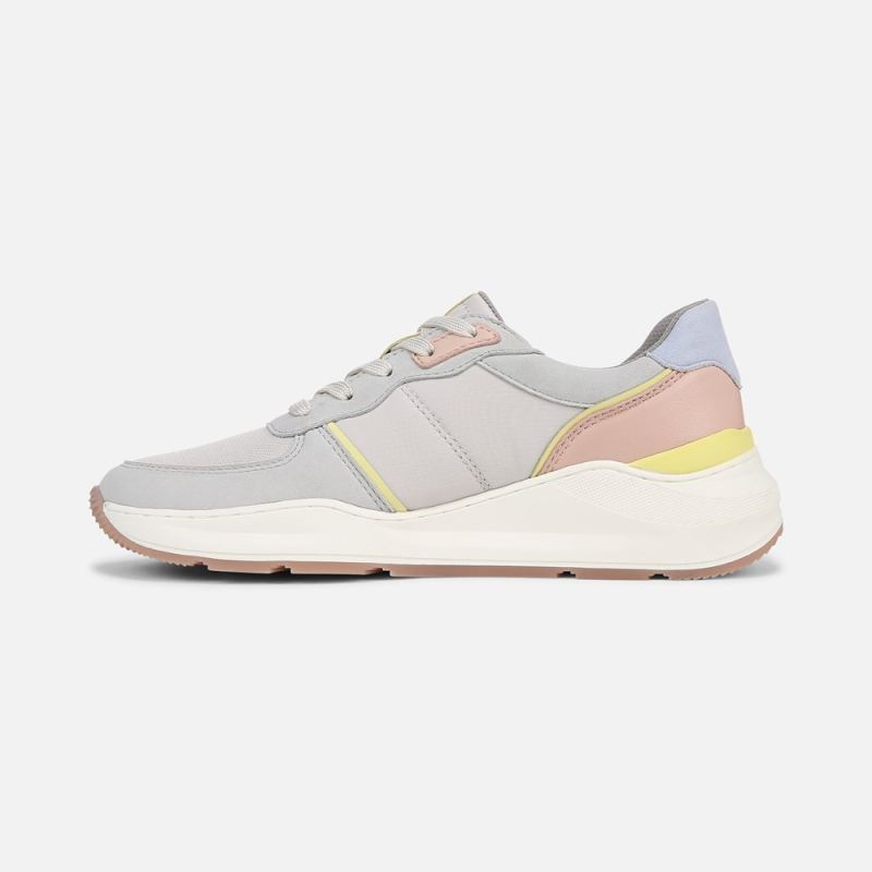 Naturalizer Women's Blossom Lace-up Sneaker - Digital Mist Grey Leather \u0026 Fabric
