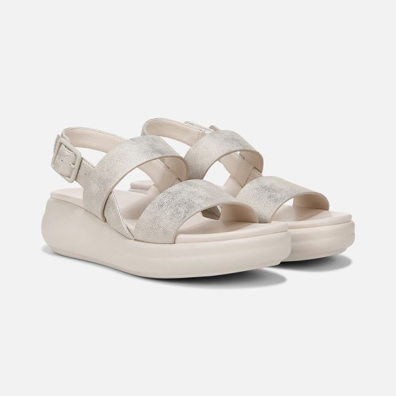 Naturalizer Women's Coast Wedge Sandal - Gold Faux Leather