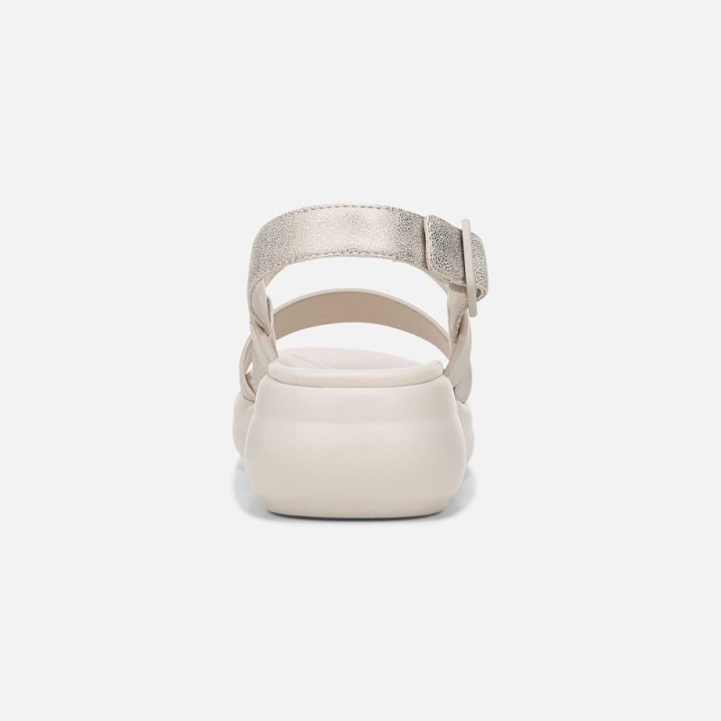 Naturalizer Women's Coast Wedge Sandal - Gold Faux Leather