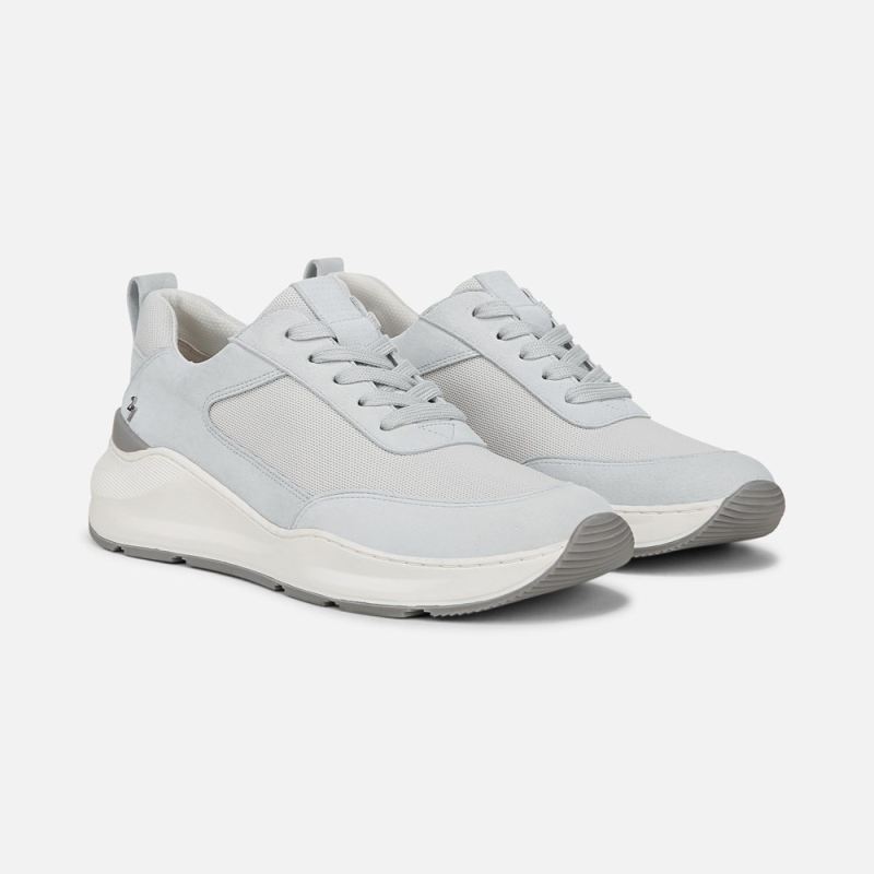 Naturalizer Women's 27 EDIT Brooke Lace-up Sneaker - White / Grey Suede \u0026 Mesh