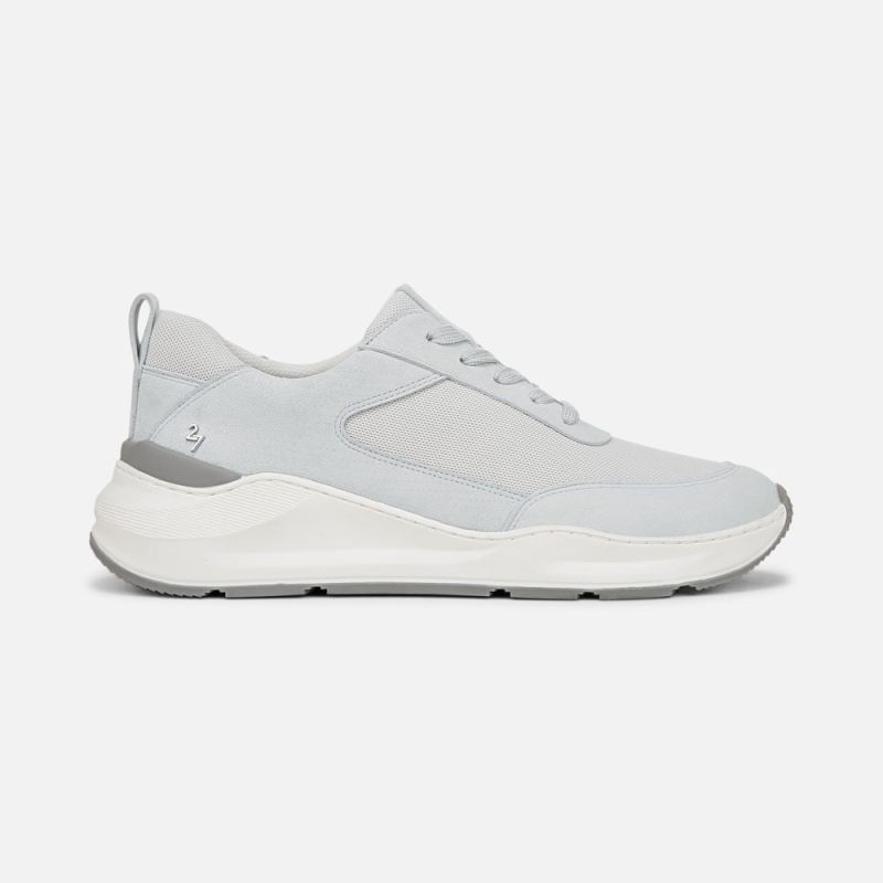 Naturalizer Women's 27 EDIT Brooke Lace-up Sneaker - White / Grey Suede \u0026 Mesh