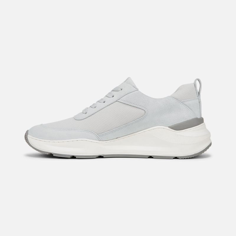 Naturalizer Women's 27 EDIT Brooke Lace-up Sneaker - White / Grey Suede \u0026 Mesh