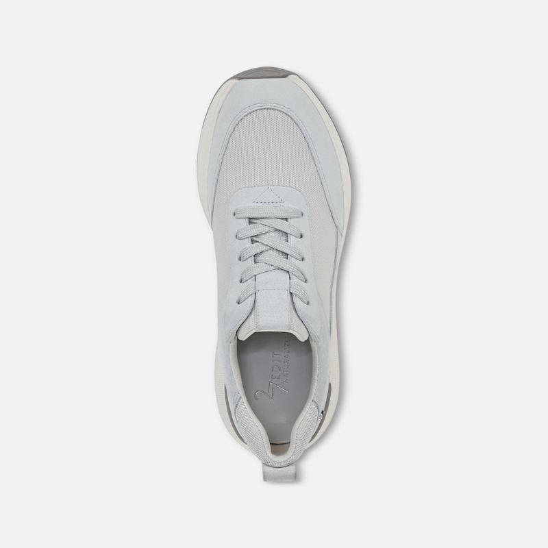 Naturalizer Women's 27 EDIT Brooke Lace-up Sneaker - White / Grey Suede \u0026 Mesh