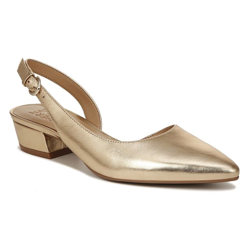 Naturalizer Women's Banks Pointed Toe Flat - Dark Gold Leather