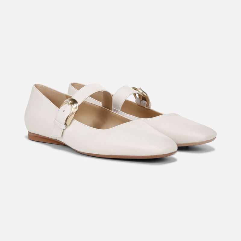 Naturalizer Women's 27 EDIT Carter Mary Jane - Warm White Leather