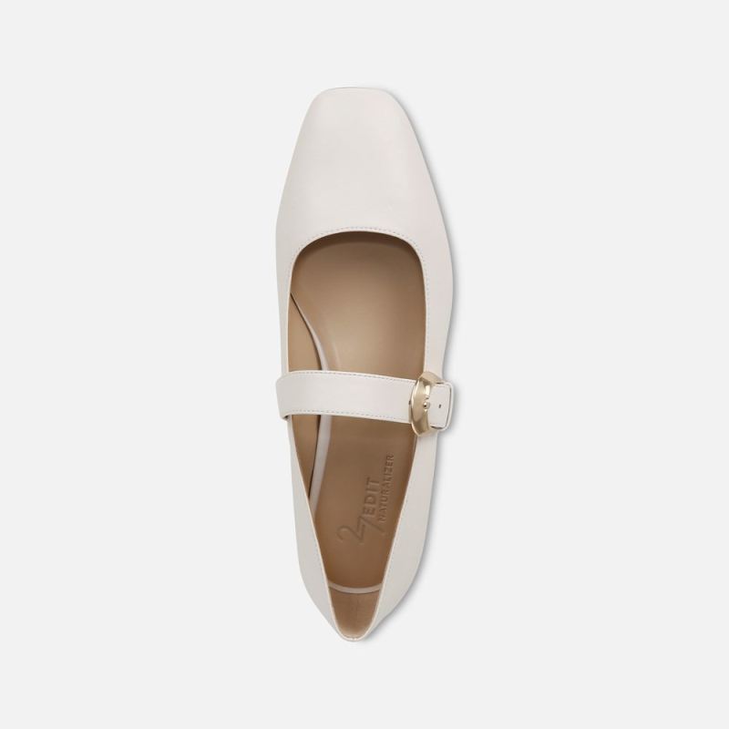 Naturalizer Women's 27 EDIT Carter Mary Jane - Warm White Leather