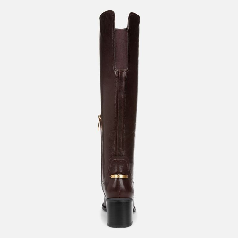 Naturalizer Women's 27 EDIT Edda Wide Calf Knee High Boot - Dark Brown Leather