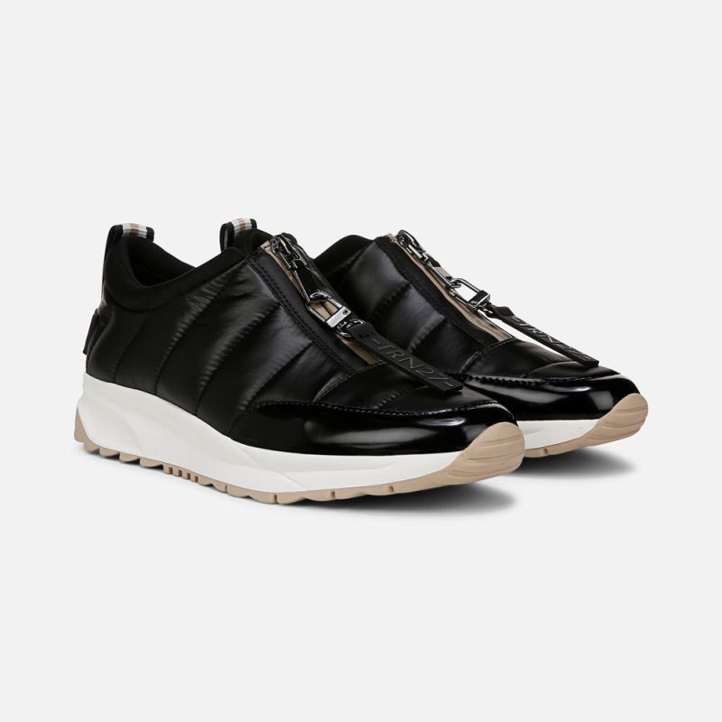 Naturalizer Women's Think Royln Low-Breakaway Water Repellent Sneaker - Black Patent Shine Nylon
