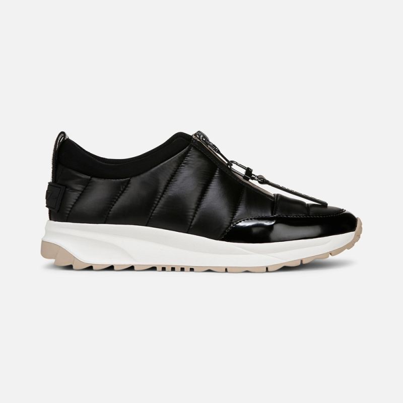 Naturalizer Women's Think Royln Low-Breakaway Water Repellent Sneaker - Black Patent Shine Nylon