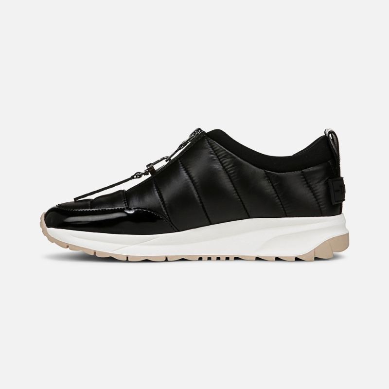 Naturalizer Women's Think Royln Low-Breakaway Water Repellent Sneaker - Black Patent Shine Nylon