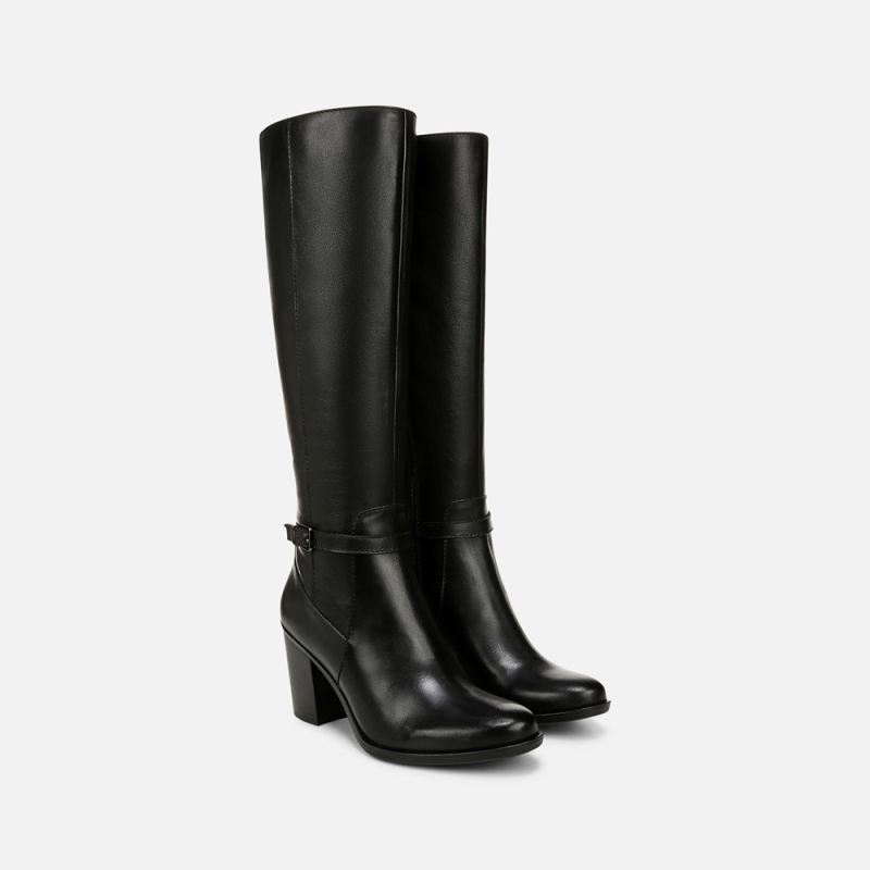 Naturalizer Women's Kalina Extra Wide Calf Knee High Boot - Black Leather