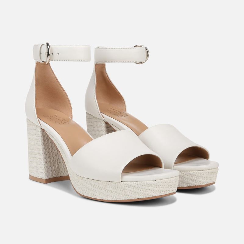 Naturalizer Women's Pearlyn Dress Sandal - Warm White Leather