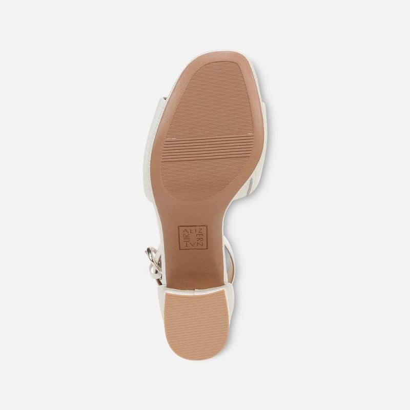 Naturalizer Women's Pearlyn Dress Sandal - Warm White Leather