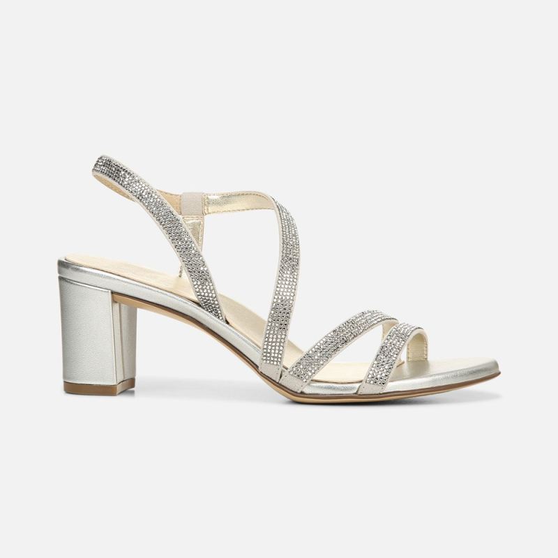 Naturalizer Women's Vanessa Dress Sandal - Silver Fabric