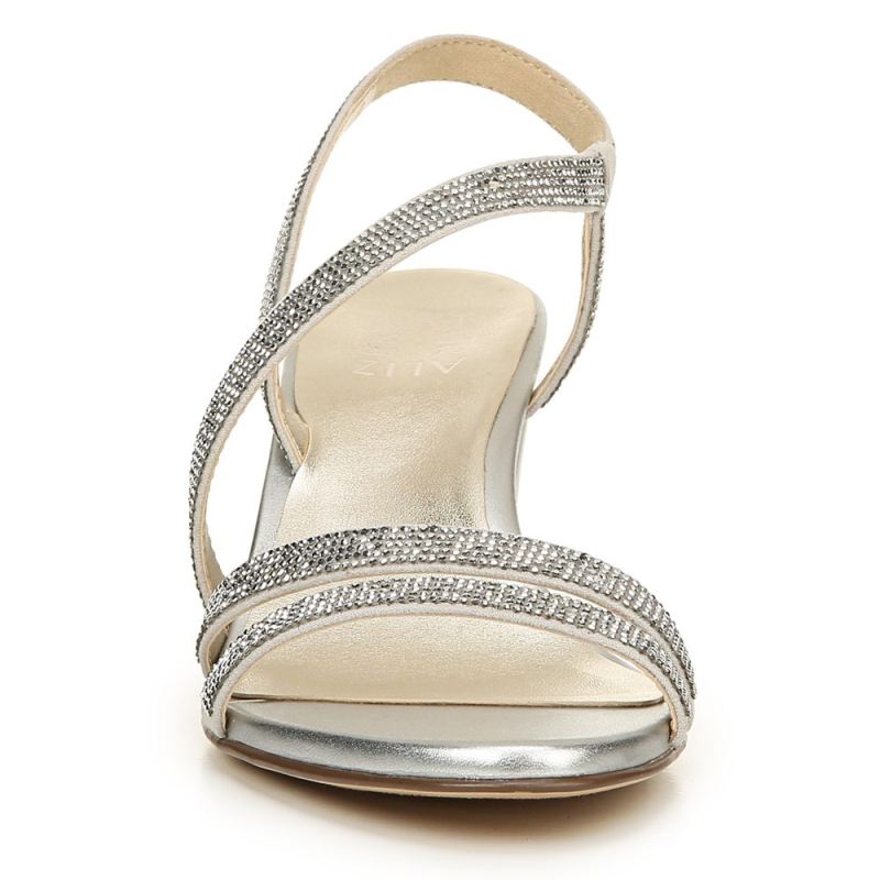 Naturalizer Women's Vanessa Dress Sandal - Silver Fabric