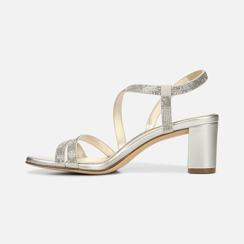 Naturalizer Women's Vanessa Dress Sandal - Silver Fabric