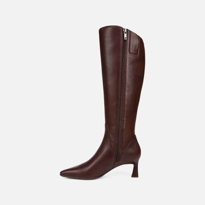 Naturalizer Women's Deesha Wide Calf Knee High Boot - Chocolate Bar Leather