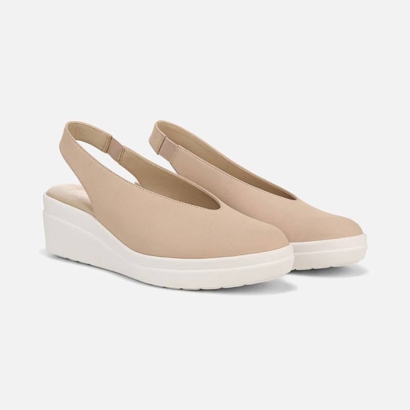 Naturalizer Women's Sutton Slingback Wedge - Coastal Tan Nubuck