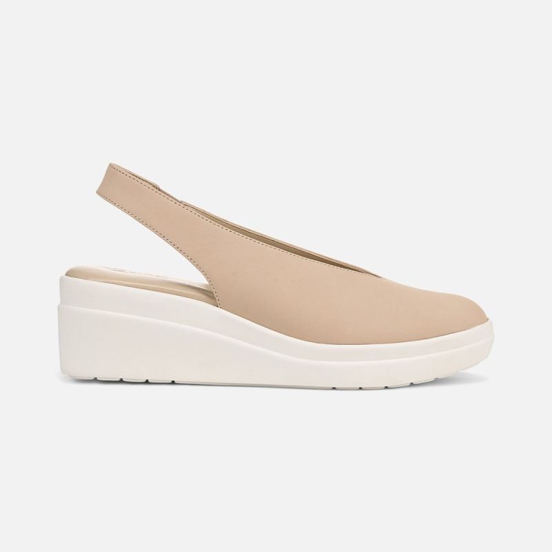 Naturalizer Women's Sutton Slingback Wedge - Coastal Tan Nubuck