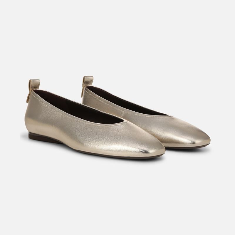 Naturalizer Women's 27 Edit Carla Flat - Champagne Metallic Leather