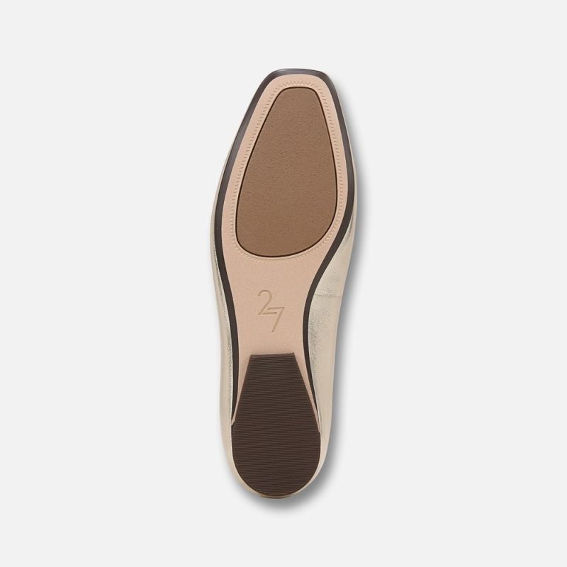 Naturalizer Women's 27 Edit Carla Flat - Champagne Metallic Leather