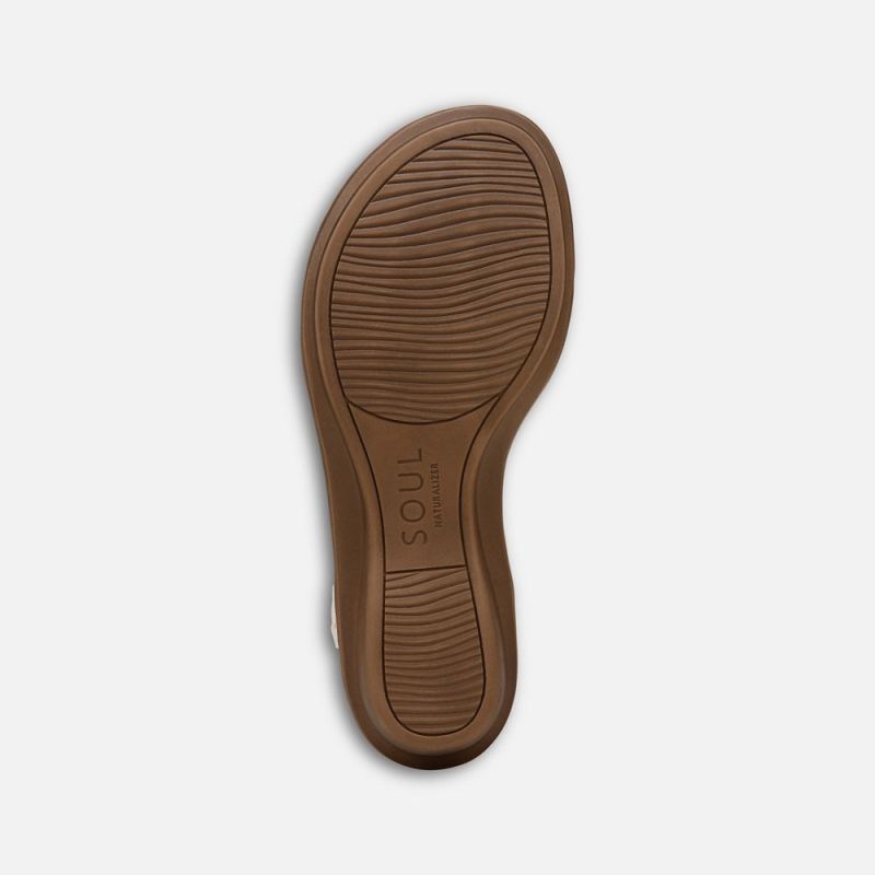 Naturalizer Women's SOUL Solo Sandal - Light Sand Faux Leather
