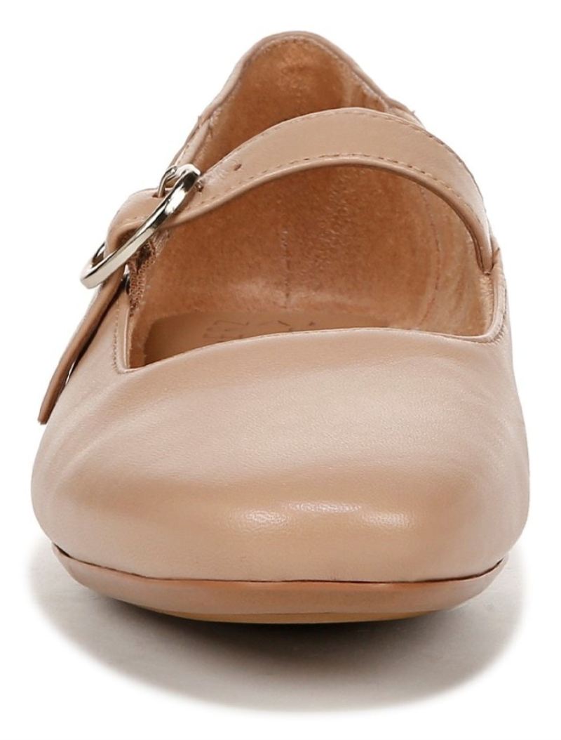 Naturalizer Women's Kelly Mary Jane Flat - Creme Brulee Leather