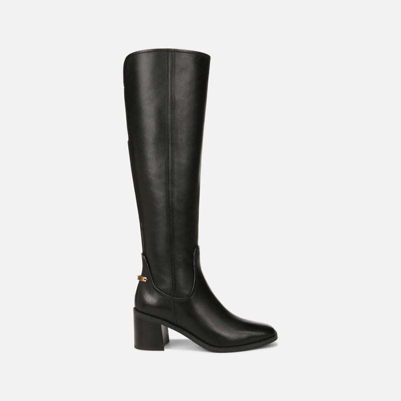 Naturalizer Women's 27 EDIT Edda Wide Calf Knee High Boot - Black Leather