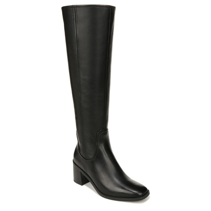 Naturalizer Women's 27 EDIT Edda Wide Calf Knee High Boot - Black Leather