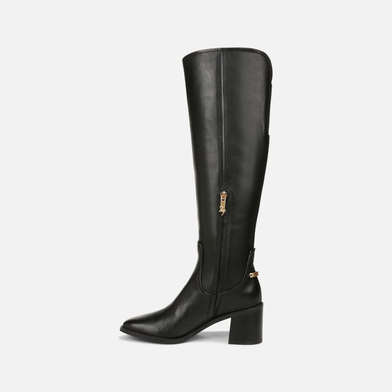 Naturalizer Women's 27 EDIT Edda Wide Calf Knee High Boot - Black Leather