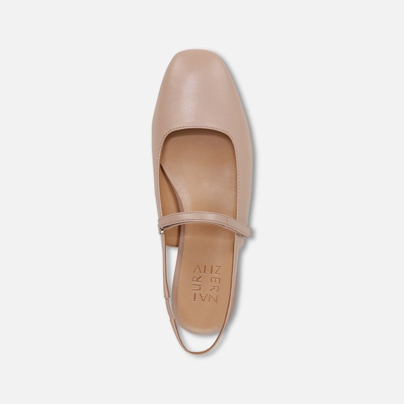 Naturalizer Women's Connie Mary Jane Slingback Flat - Vintage Mauve Leather