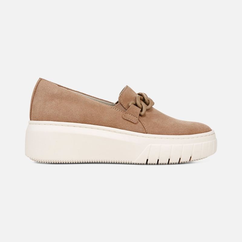 Naturalizer Women's Daphne Slip on Sneaker - Camel Brown Suede