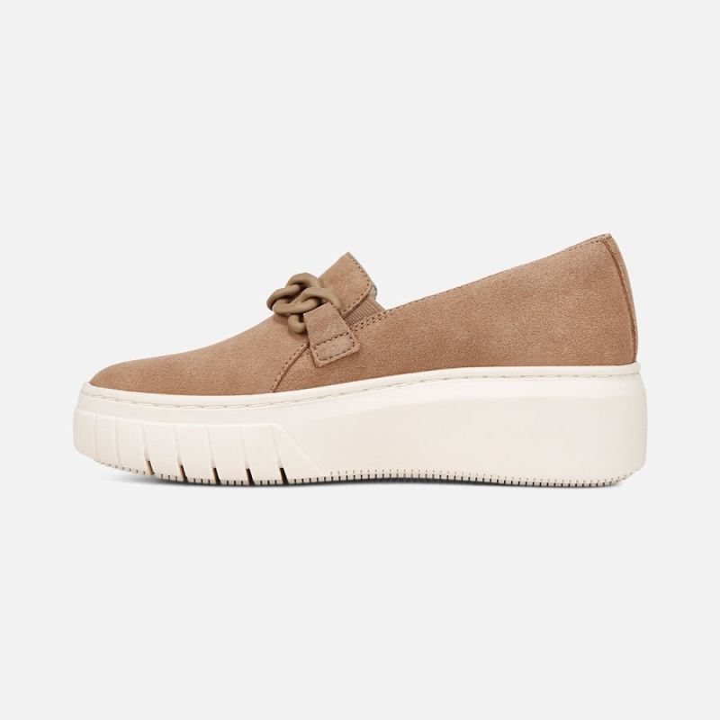 Naturalizer Women's Daphne Slip on Sneaker - Camel Brown Suede