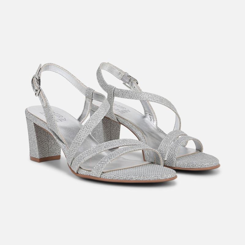 Naturalizer Women's Vanessa Dress Sandal - Silver Fab Fabric