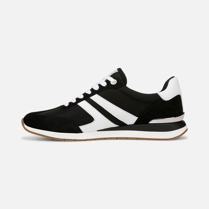 Naturalizer Women's Lorena Lace Up Sneaker - Black Fabric \u0026 Suede