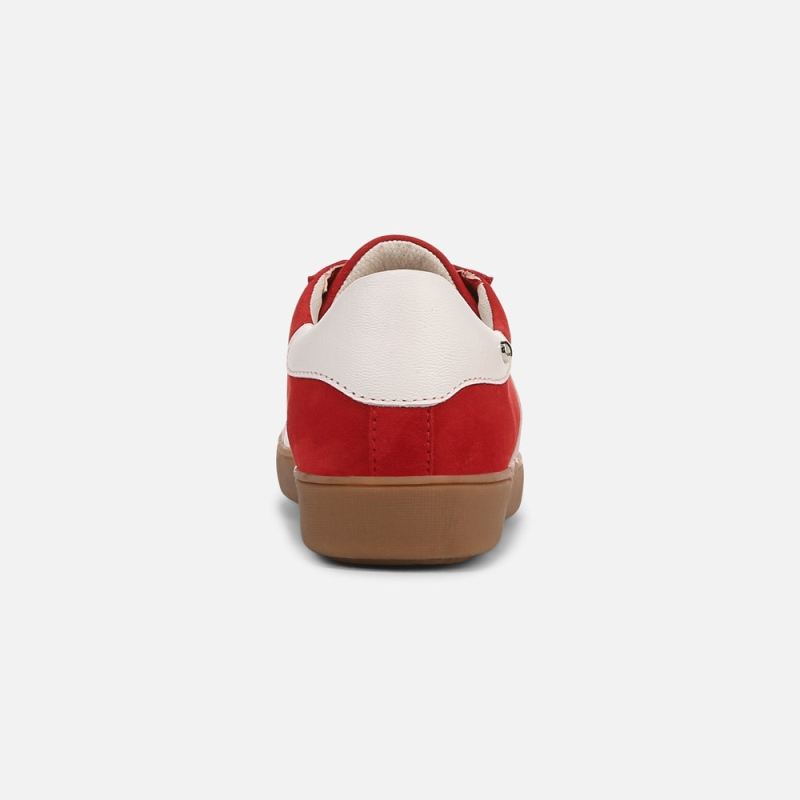 Naturalizer Women's Medina Lace Up Sneaker - Crimson Red Suede