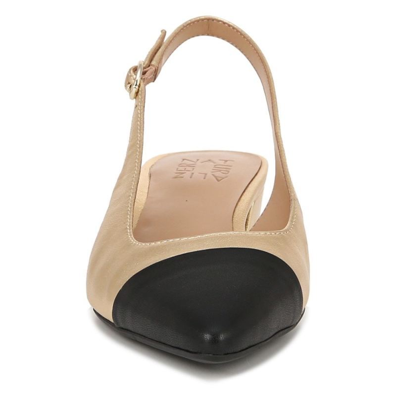 Naturalizer Women's Banks Slingback - Dark Gold/Black Leather