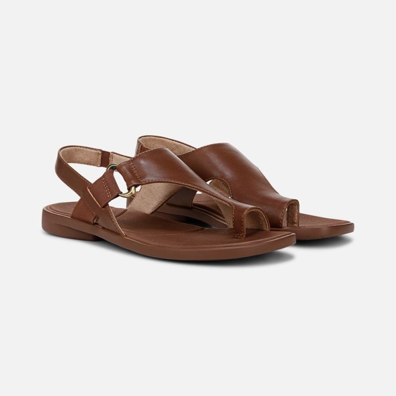 Naturalizer Women's SOUL Freya Sandal - Brown Faux Leather