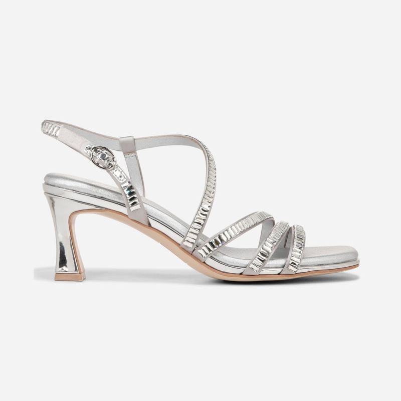 Naturalizer Women's Galaxy 2 Strappy Sandal - Silver Fabric