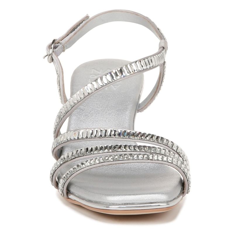 Naturalizer Women's Galaxy 2 Strappy Sandal - Silver Fabric