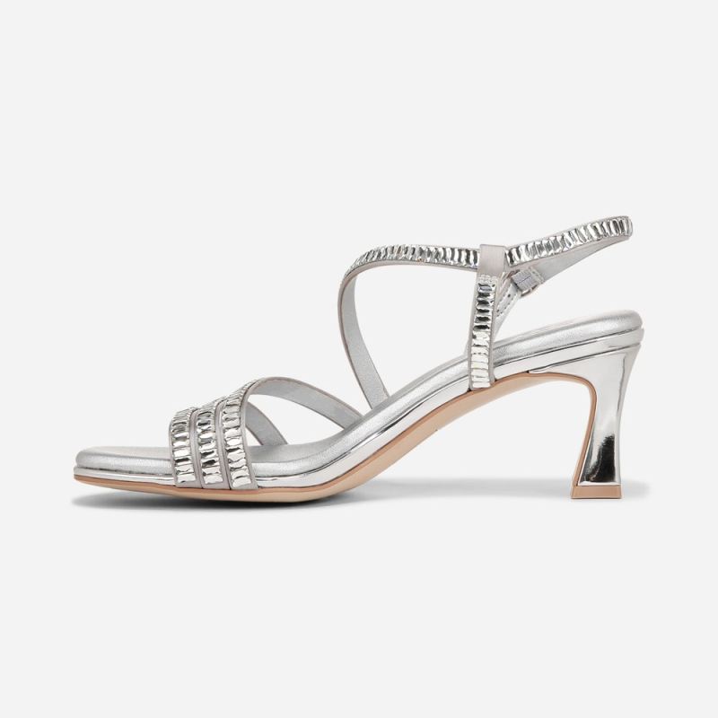 Naturalizer Women's Galaxy 2 Strappy Sandal - Silver Fabric