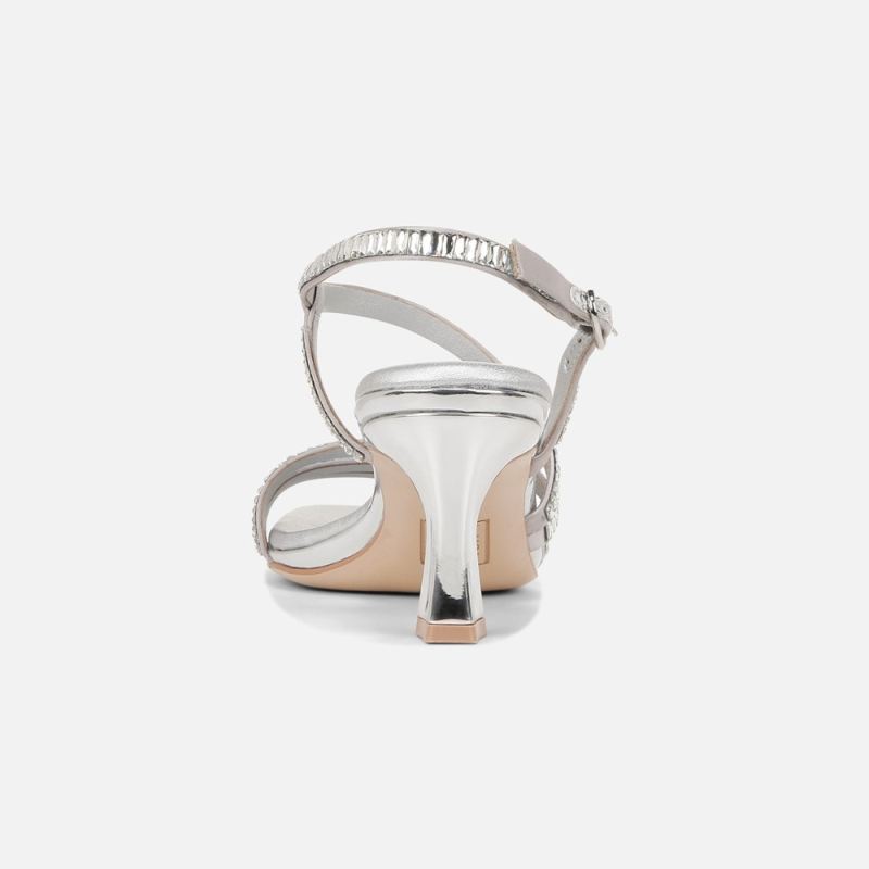 Naturalizer Women's Galaxy 2 Strappy Sandal - Silver Fabric
