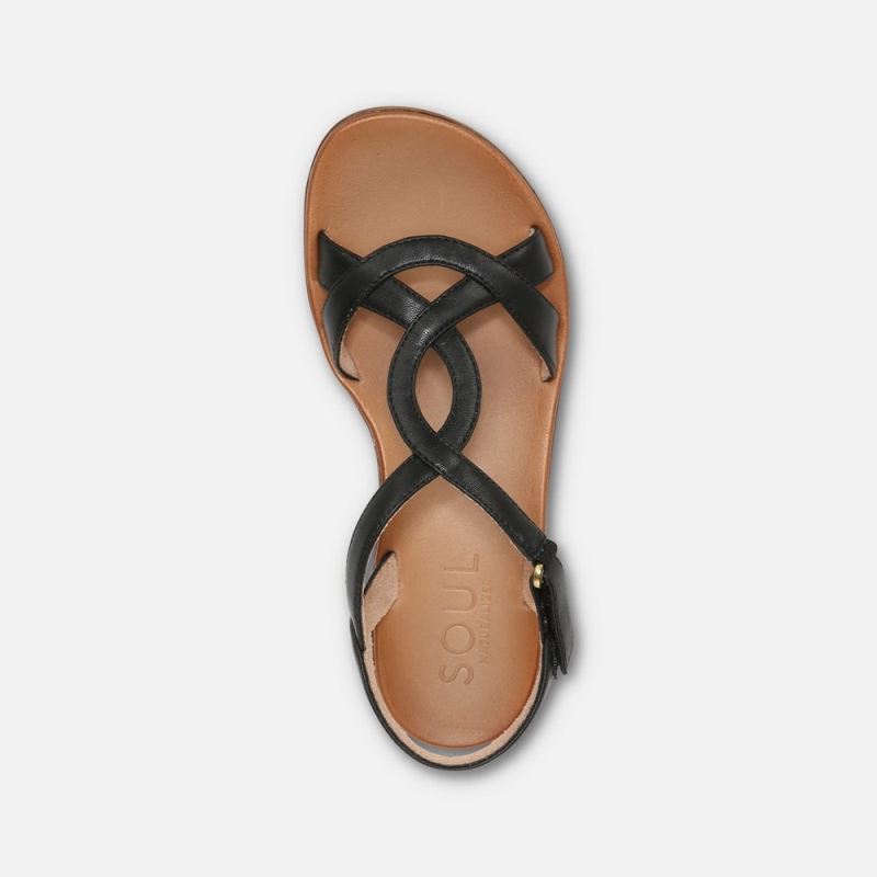Naturalizer Women's SOUL Solo Sandal - Black Synthetic
